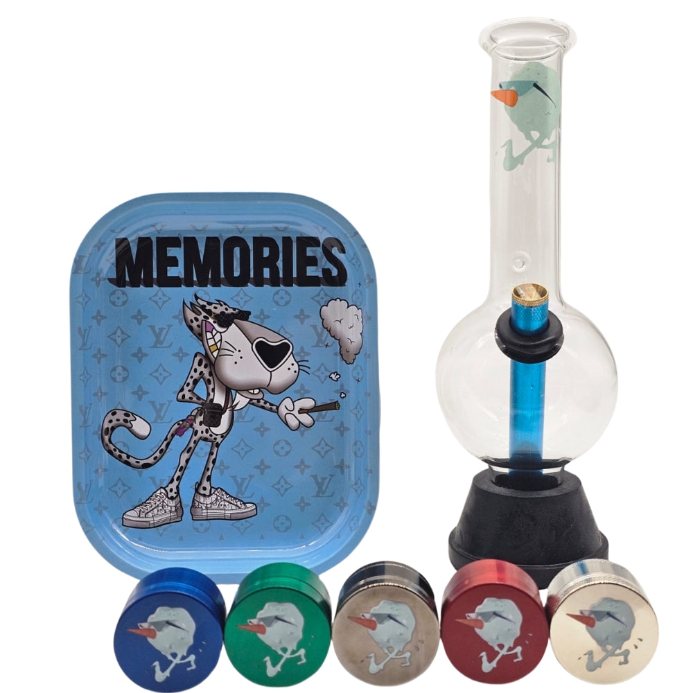 LIL SKNOW BUNDLE (BONG+GRINDER+ROLLING TRAY)