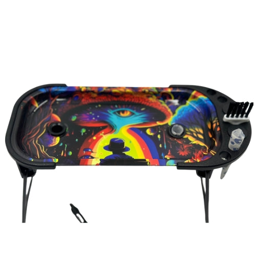 TRIPPY ROLLING TRAY CONSOLE