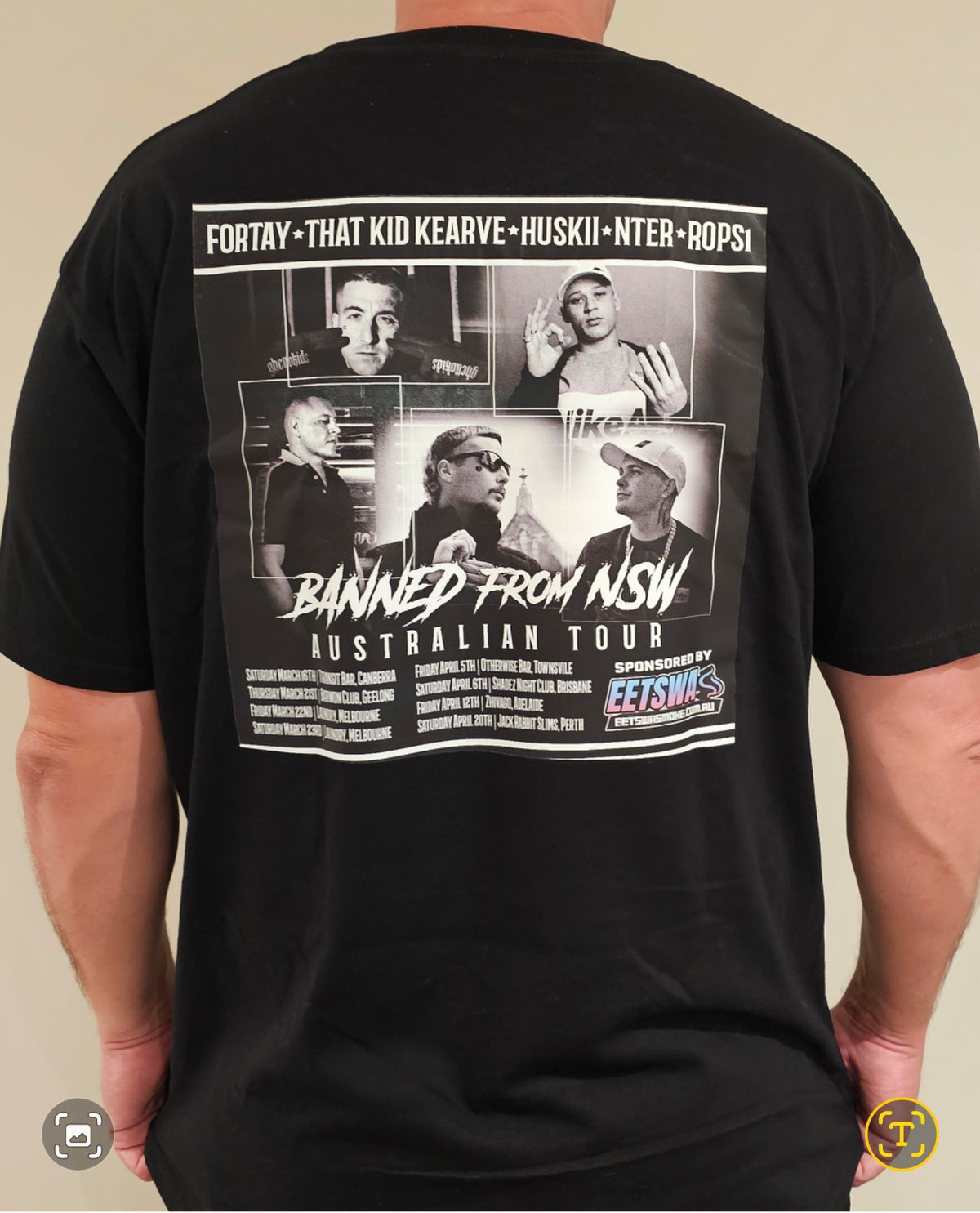 &quot;BANNED FROM NSW&quot; TOUR T-SHIRT