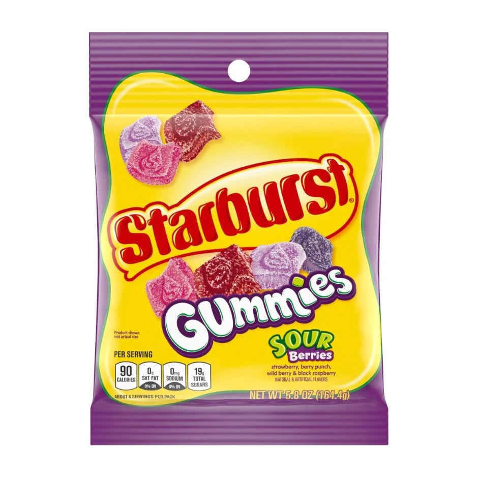 STARBURST GUMMIES SOUR BERRIES