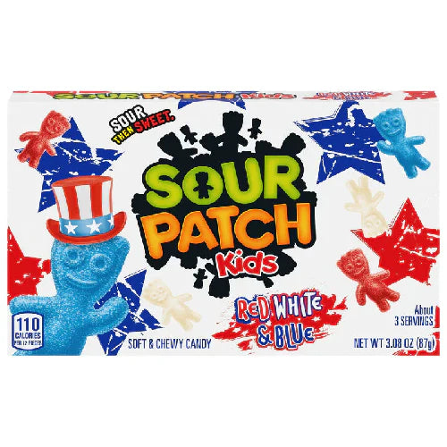 Sour Patch Kids Red White &amp; Blue Soft Chewy Candy