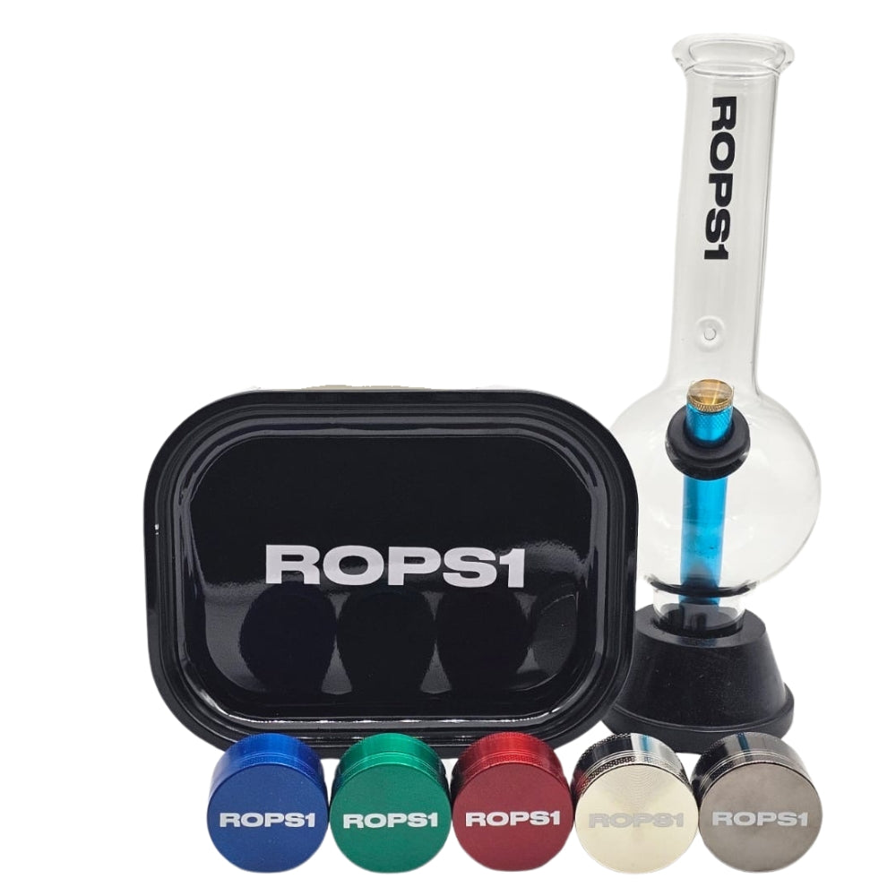 ROPS 1 BUNDLE (BONG+GRINDER+ROLLING TRAY)