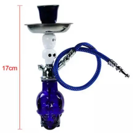 BLUE SKULL MINI 17CM HOOKAH