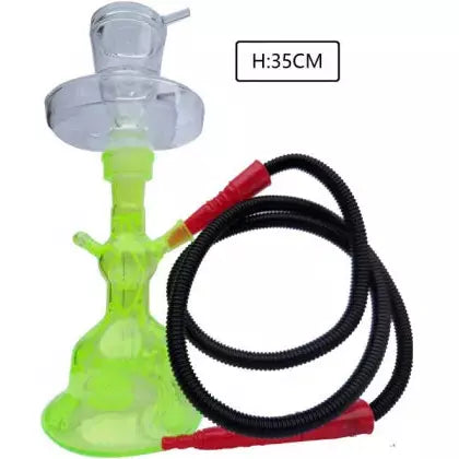 STONE AGE FULL GLASS GREEN BELL 35CM HOOKAH