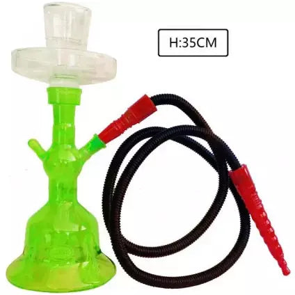 STONE AGE FULL GLASS FLURO GREEN BELL 35CM HOOKAH