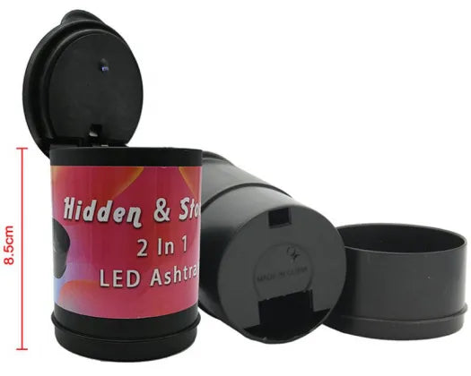 LED STORAGE &amp; ASHTRAY WITH LID