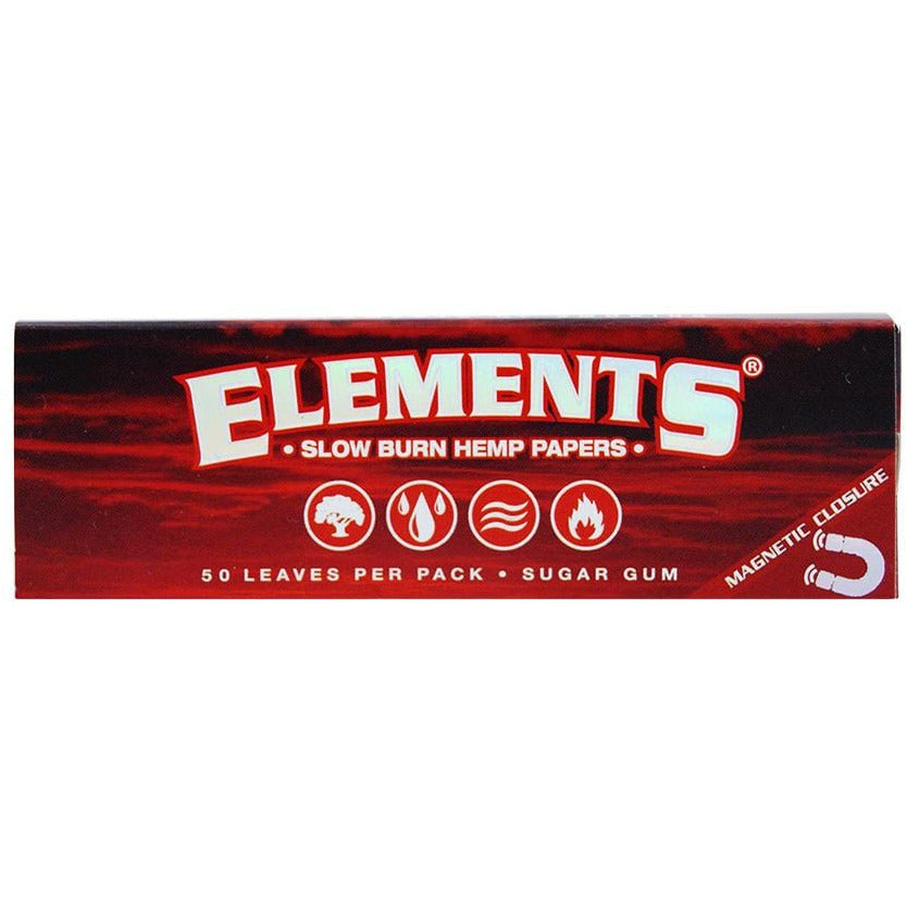 ELEMENTS RED SLOW BURN 1 1/4 ROLLING PAPERS | High Delights | Bongs, Grinders, Paper, Wraps &amp; Accessories