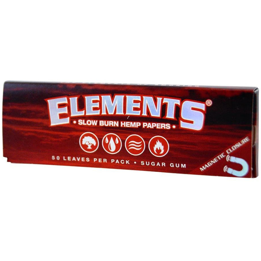 ELEMENTS RED SLOW BURN 1 1/4 ROLLING PAPERS | High Delights | Bongs, Grinders, Paper, Wraps &amp; Accessories