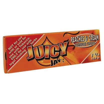 JUICY JAYS 1 1/4 PEACHES &amp; CREAM ROLLING PAPERS | High Delights | Bongs, Grinders, Paper, Wraps &amp; Accessories