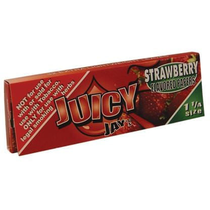 JUICY JAYS 1 1/4 STRAWBERRY ROLLING PAPERS | High Delights | Bongs, Grinders, Paper, Wraps &amp; Accessories