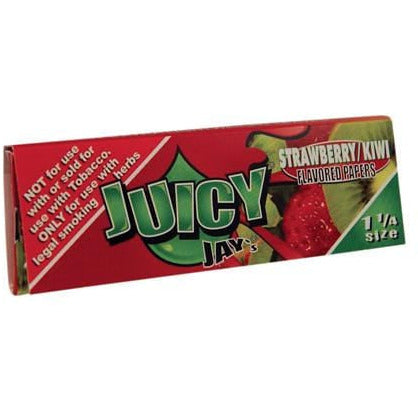 JUICY JAYS 1 1/4 STRAWBERRY KIWI ROLLING PAPERS | High Delights | Bongs, Grinders, Paper, Wraps &amp; Accessories