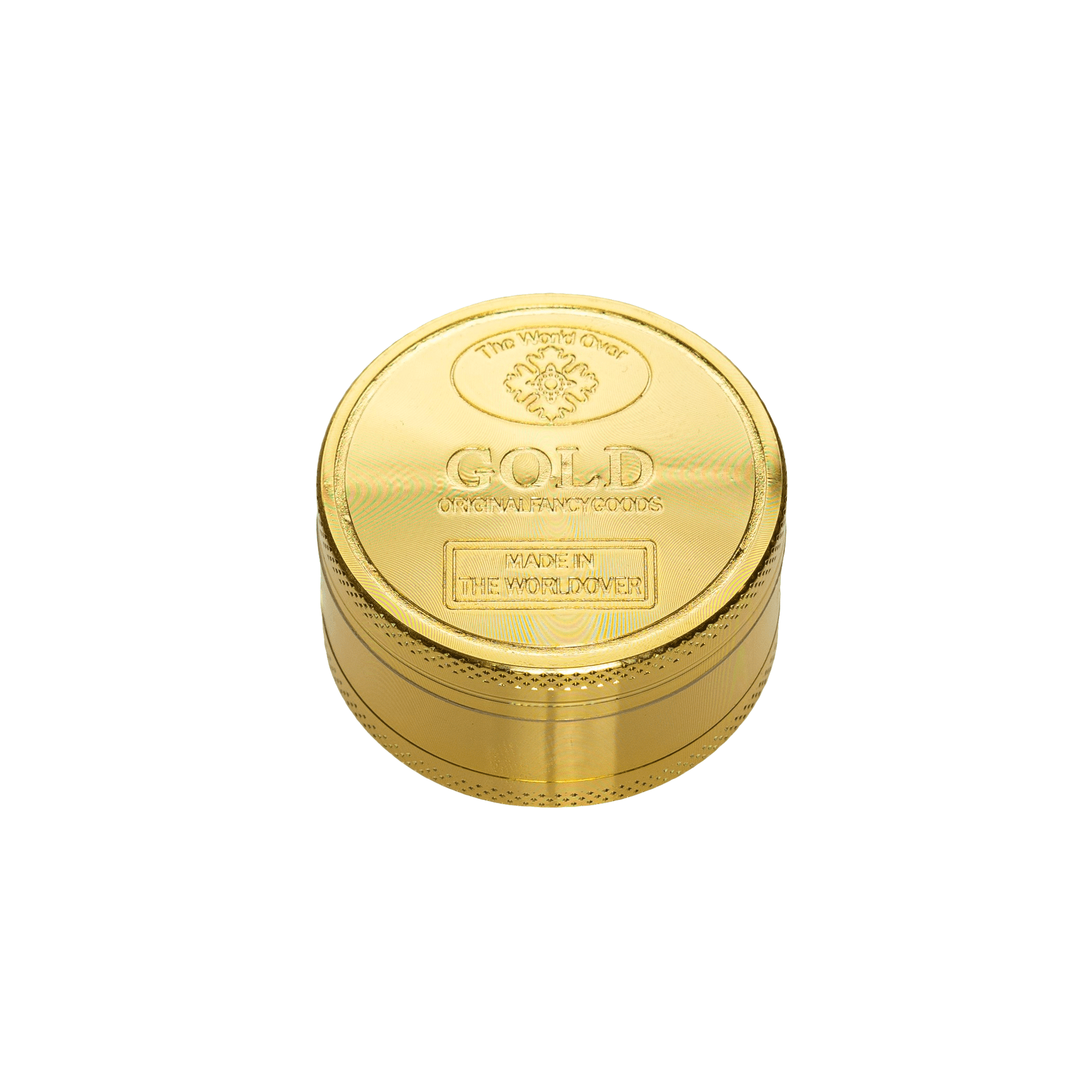 GOLD BAR 3 PIECE 50MM METAL GRINDER | High Delights | Bongs, Grinders, Paper, Wraps & Accessories