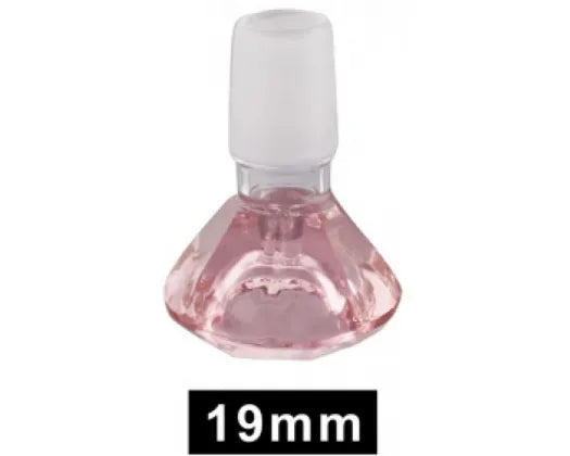 STONE AGE PINK DIAMOND GLASS CONE PIECE 19MM