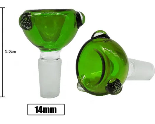 GREEN GLASS CONE PIECE 14MM