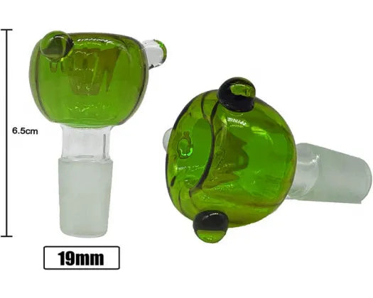 GREEN GLASS CONE PIECE 19MM