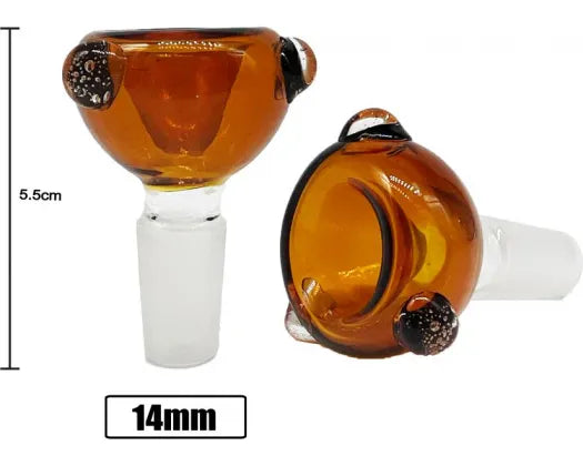 AMBER GLASS CONE PIECE 14MM