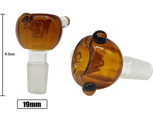 AMBER GLASS CONE PIECE 19MM