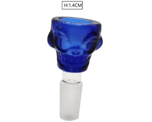 STONE AGE BLUE GLASS SKULL CONE PIECE