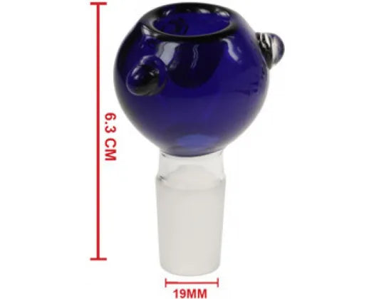 BLUE GLASS CONE PIECE 19MM